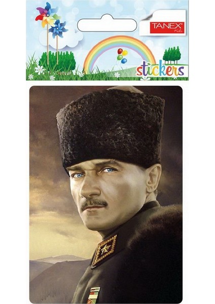 STC-261 Atatürk Çıkartma-3 Etiket 80 x 113 mm 2'li