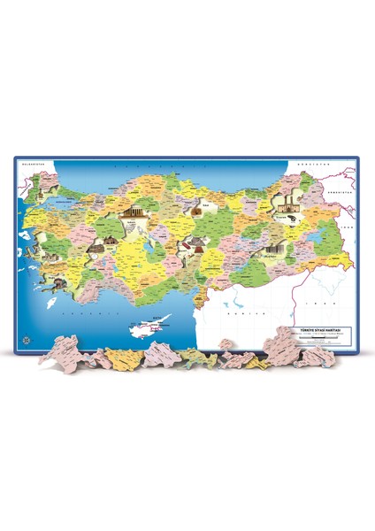 Türkiye Siyasi Haritası 81 Parça Frame Puzzle