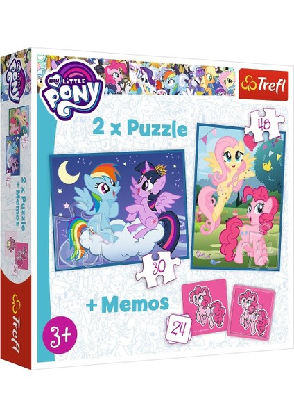 Hasbro My Little Pony 2'li 30+48 Parça Yapboz 1 Memory Oyun