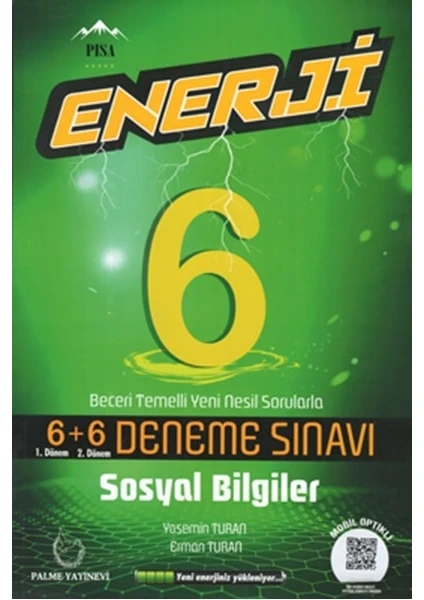 Palme Yayıncılık 6. Sınıf Enerji 6+6 Sosyal Bilgiler Deneme Sınavı - Erman Turan