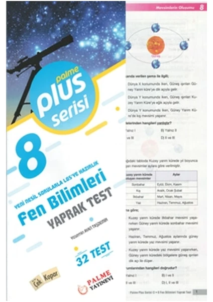 Palme Yayıncılık Yaprak Test 8. Sınıf Fen Bilimleri