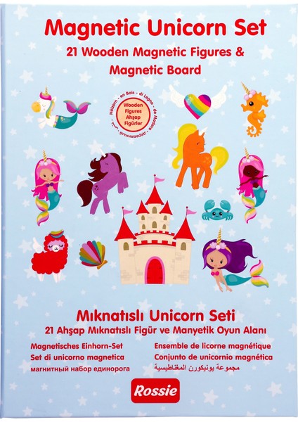 Ahşap Mıknatıslı Unicorn Oyun Seti (Manyetik Oyun Alanı)