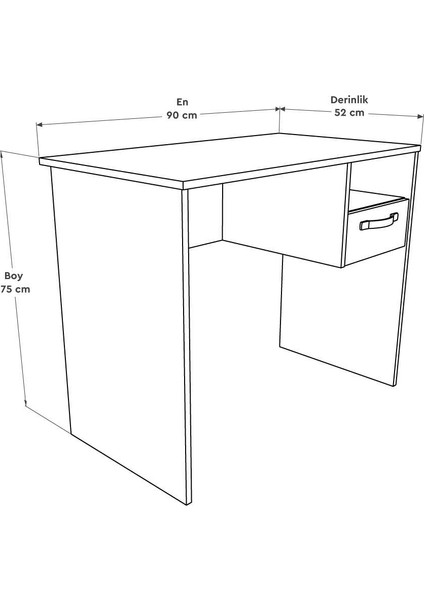 Dinamik Genç Odası Çekmeceli Çalışma Masası CMS-405-ZR-1 Zara