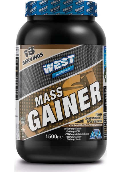 Mass Gainer 15 Servis 1500 gr Çikolata Aromalı