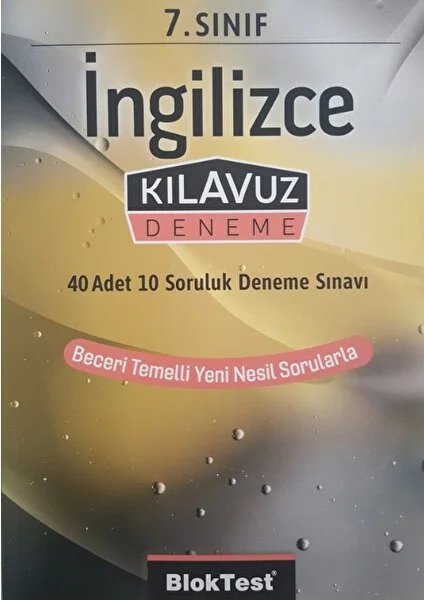 Tudem Yayınları Bloktest Yayınları 7. Sınıf İngilizce 40 x 10 Kılavuz Deneme