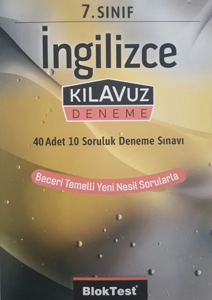 Tudem Yayınları Bloktest Yayınları 7. Sınıf İngilizce 40 x 10 Kılavuz Deneme