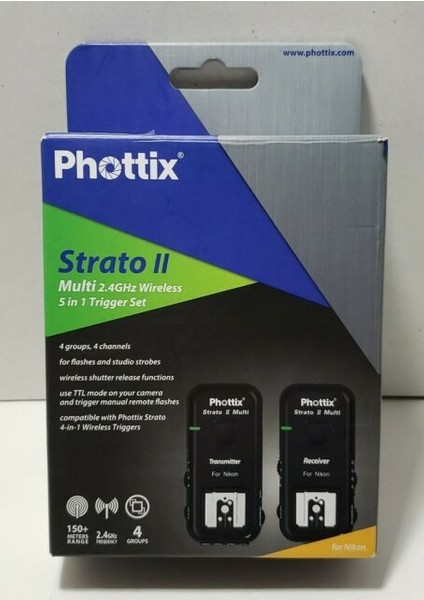 Strato II Multi Nikon Ttl 4 Kanal Kablosuz Tetikleyici modelleri