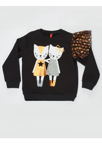 Sıkı Dostlar Tüllü Kız Çocuk Sweatshirt