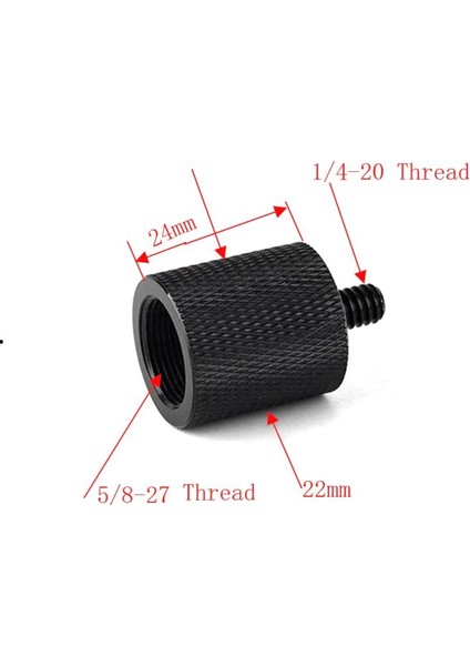 Vida Adaptörü 5/8" Mikrofon Standını 1/4" Dönüştürücü Vida Adaptörü