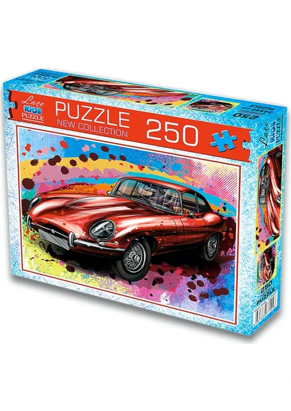 Laço Kids 250 Parça Kırmızı Jaguar Araba Puzzle