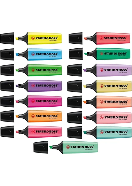 Boss Pastel + Neon  Tüm Renkler 15'li Set