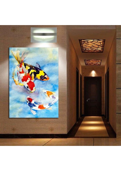 Gölde Balıklar Feng Shui Kanvas Tablo fngs2-70 x 100 cm