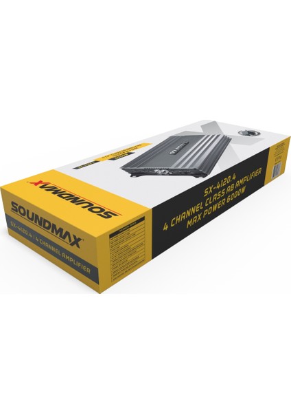 SX-4120.4 Oto Anfi 4x 120 Rms Yeni Seri 2020 6000WATT Maxx