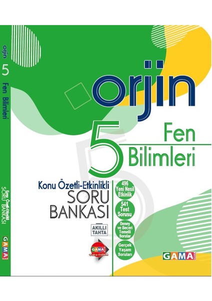 5. Sınıf Orjin Fen Bilimleri Konu Özetli Etkinlikli Soru Bankası