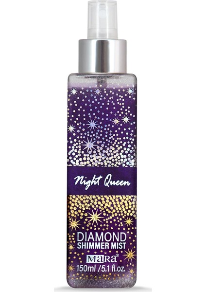 Night Queen Diamond Shimmer Mist Vücut Spreyi Silver