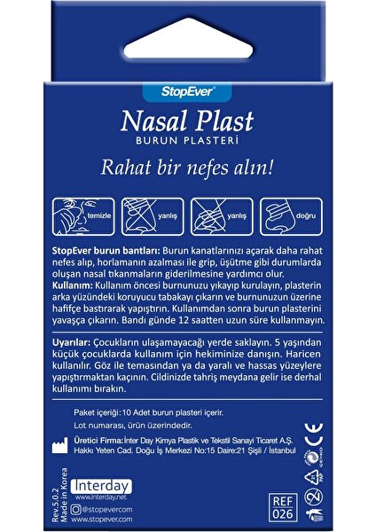 Stopever Nasal Plast Normal Boy 6'lı