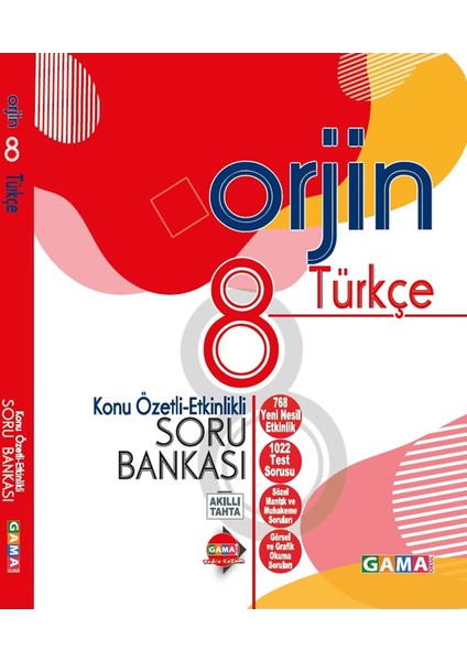 8. Sınıf Orjin Türkçe Konu Özetli Etkinlik Soru Bankası