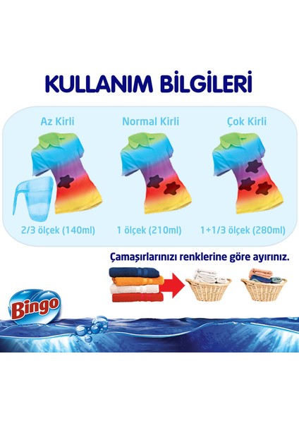 Renkli ve Renkli Beyaz Toz Çamaşır Deterjanı 7 Kg 2’li Av Pkt