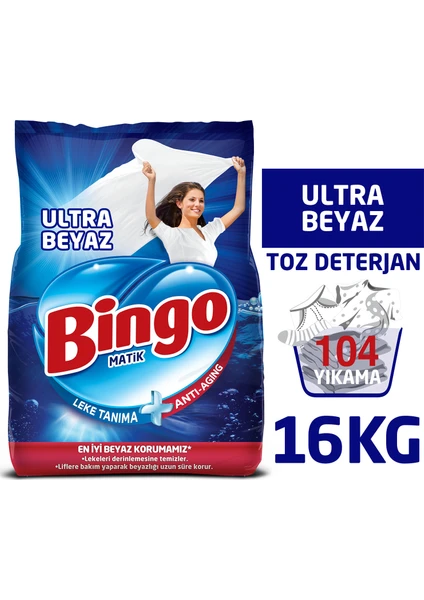 Matik Toz Çamaşır Deterjanı 4 kg Ultra Beyaz 4'lü