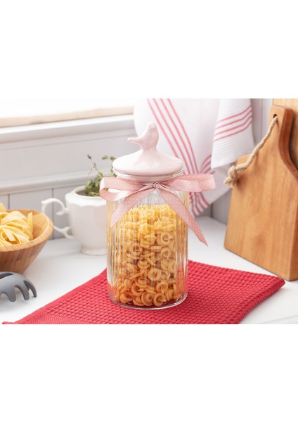 Kuşlu Kavanoz Silindir 1300ML