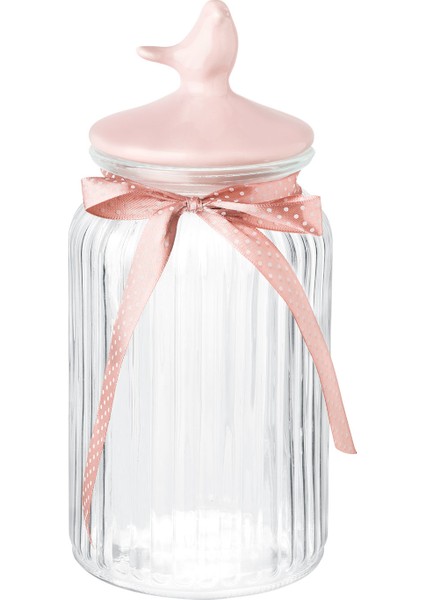 Kuşlu Kavanoz Silindir 1300ML