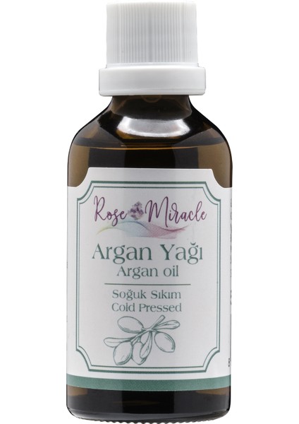 Argan Yağı 50 ml %100 Saf Soğuk Sıkım Organik 50 ml