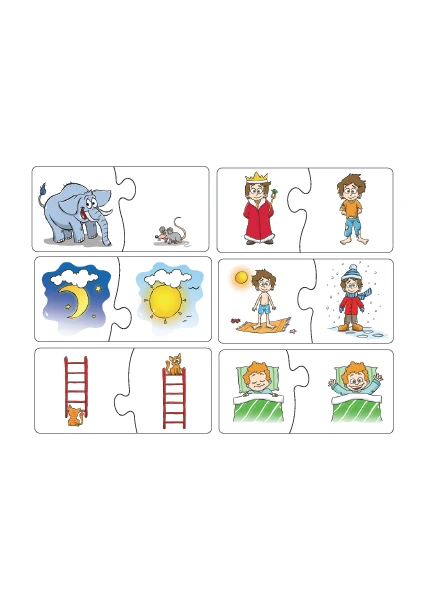 Chiva Eşleştir, Zıt Kavramlar Mukavva Puzzle - EDU-1012