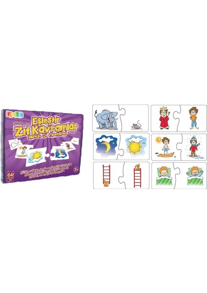 Chiva Eşleştir, Zıt Kavramlar Mukavva Puzzle - EDU-1012