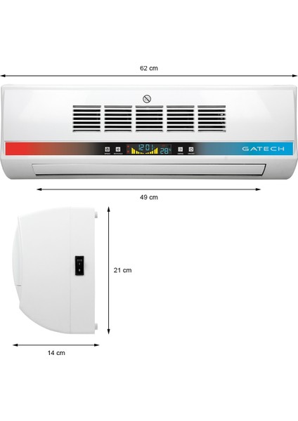 Sİmtech KM-1717-HC Duvar Tipi Fanlı Seramik Isıtıcı ve Vantilatör