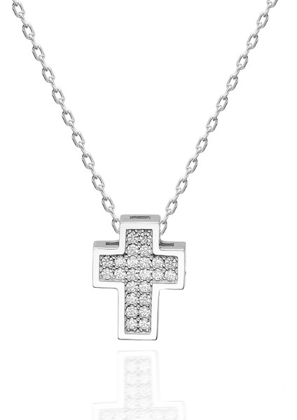 925 Ayar Gümüş Haç Temalı Kolye