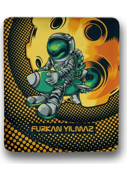 Atölye Çizgi Rocket Rider Astronaut Kişiye Özel Mouse Pad