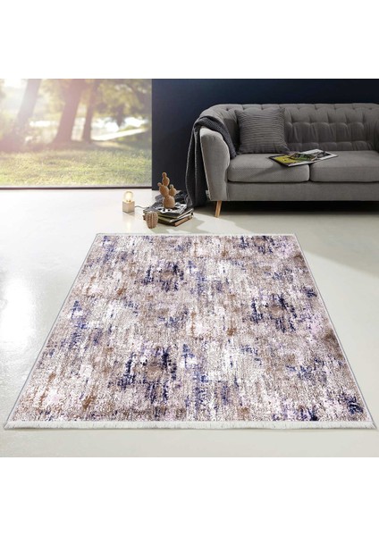 Dekoratif Saçaklı Klasik Desen Deri Kaymaz Taban Dijital Baskı Halı FM-2041 80 x 300 cm