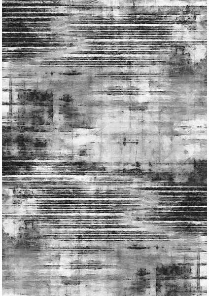 Dekoratif Saçaklı Klasik Desen Deri Kaymaz Taban Dijital Baskı Halı FM-2053 80 x 200 cm