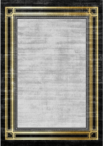Dekoratif Saçaklı Klasik Desen Deri Kaymaz Taban Dijital Baskı Halı FM-2124 100 x 300 cm