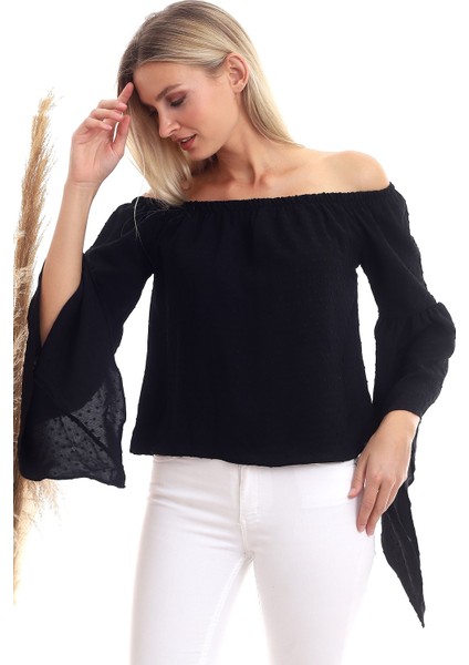 20333347 Dok.ponponlu Madonna Balta Kol Bluz Siyah fiyatları