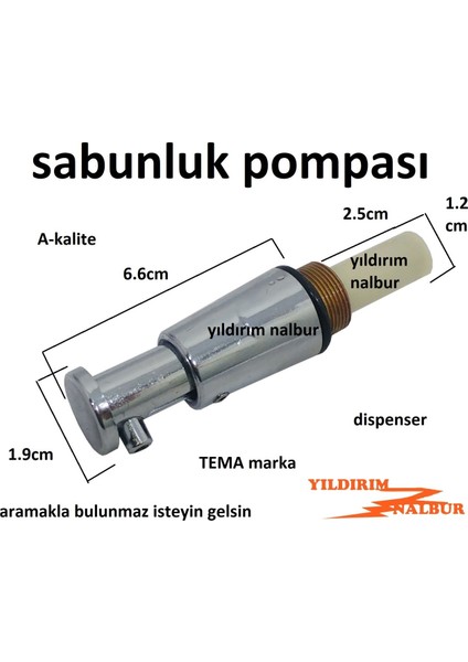 Sıvı Sabunluk Pompası Dispenser Tipi Vidalı Sabun Pompası
