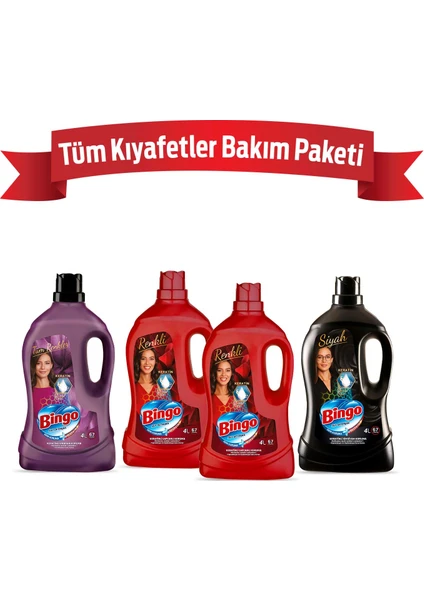 Matik Sıvı Bakım Çamaşır Deterjanı Tüm Kıyafetler 4 L 4'lü