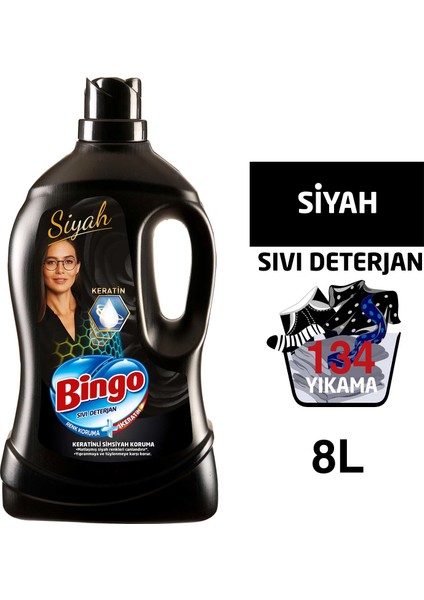 Siyah Sıvı Bakım Çamaşır Deterjanı 4 lt 2'li