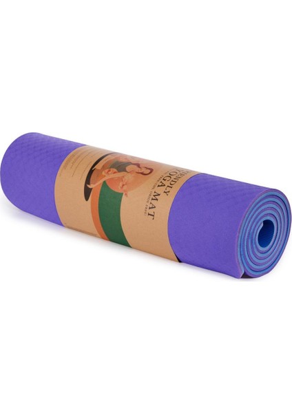 8 mm Çift Taraflı Çevre Dostu Yoga Matı Mavi