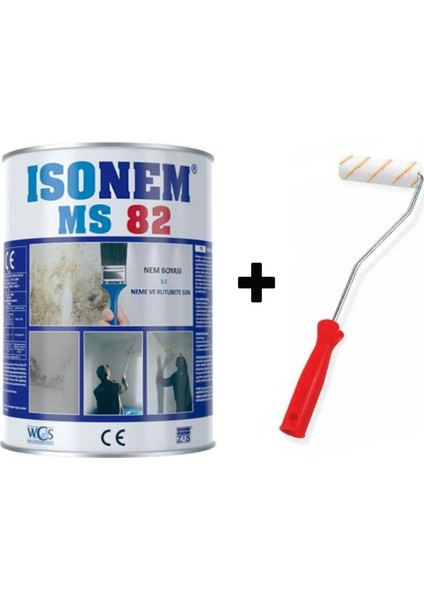 Isonem MS82 Nem Rutubet Boyası Beyaz 1 kg + Rulo