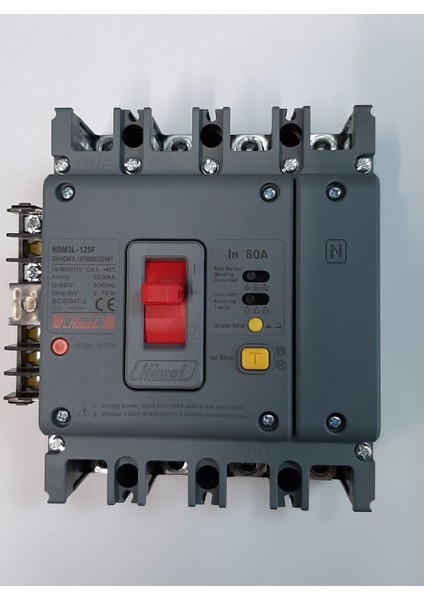 80A Yangın Korumalı Şalter - HDM3L12F080B320AB1