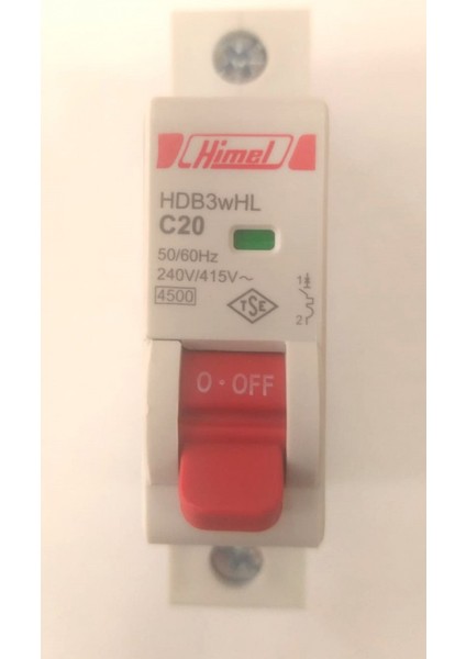 1X20A C Tipi 4,5ka Otomatik SIGORTA-HDB3WHL1C20