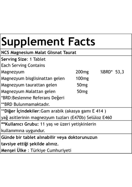 Magnesium 200MG 90 Tablet + Hap Kutusu