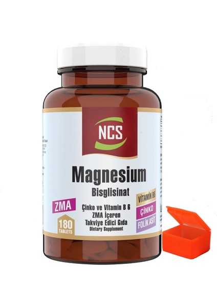 Magnesium Bisglisinat Zma 180 Tablet + Hap Kutusu