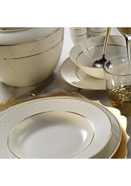 10767 62 Parça Bone Yemek Takımı
