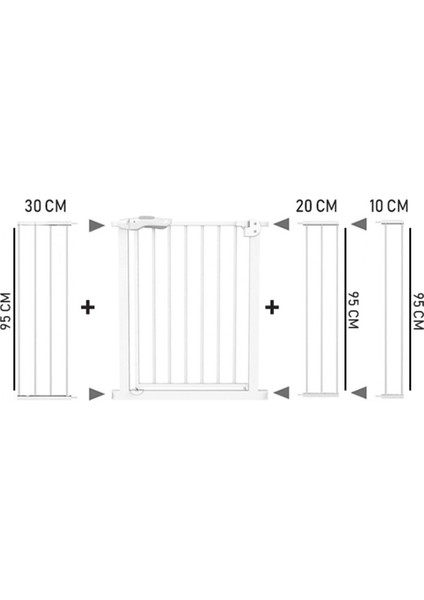 Ekstra Uzun Çocuk Güvenlik Kapı - Uzatma Aparatı - 30 cm