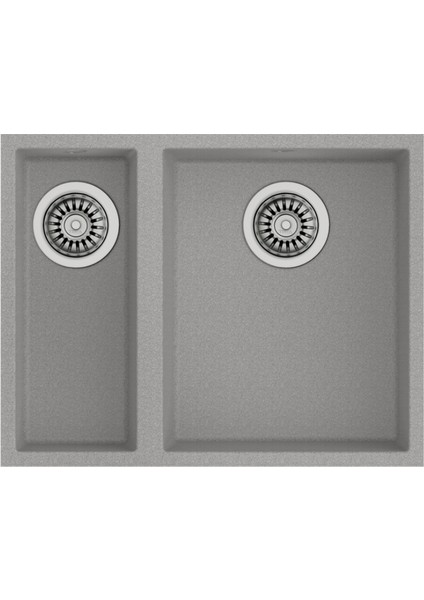 SQUARE 560 TG STONE GREY Tezgahaltı Granit Eviye Gri 56 cm 115260030