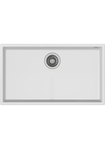 SQUARE 72.40 TG ARTIC WHITE Tezgahaltı Granit Eviye Beyaz 72 cm 115230019
