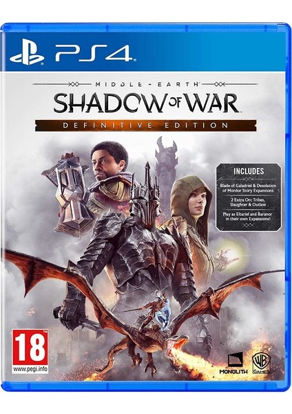 Middle Earth Shadow Of War Definitive Edition PS4 Oyun