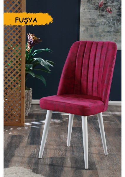 Polo Sandalye Beyaz Ahşap Ayaklı